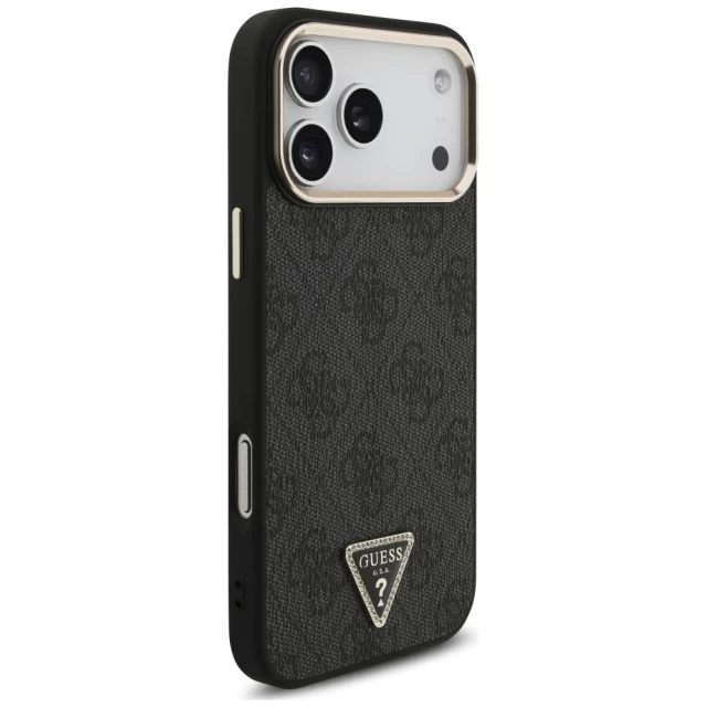 Чохол Guess 4G Triangle Logo для iPhone 18 Pro Max | 17 Pro Max Black Gold (GUHMP18XP4GTDGMK)
