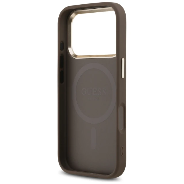 Чохол Guess 4G Triangle Logo для iPhone 18 Pro | 17 Pro Brown (GUHMP18LP4GTDGMW)