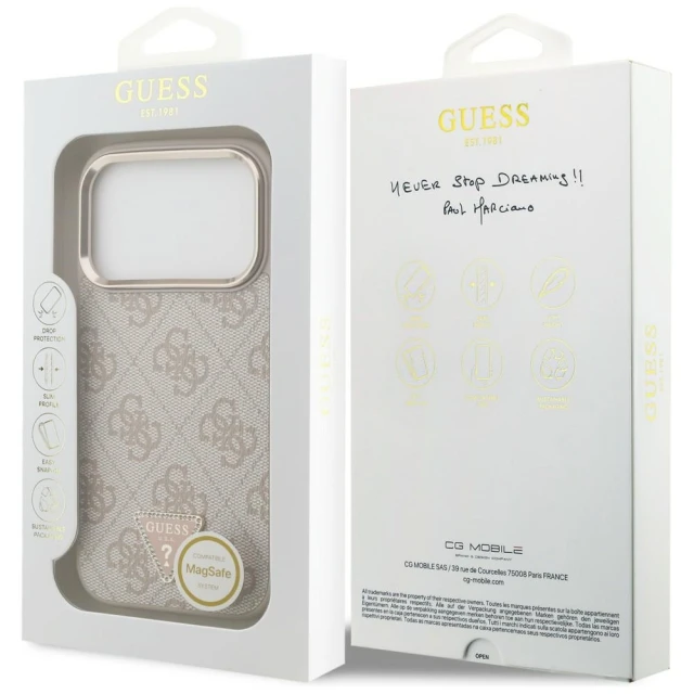 Чохол Guess 4G Triangle Logo для iPhone 18 Pro | 17 Pro Pink Gold (GUHMP18LP4GTDGMP)
