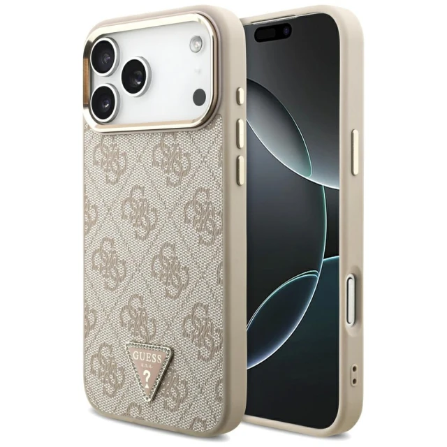 Чохол Guess 4G Triangle Logo для iPhone 18 Pro Max | 17 Pro Max Pink Gold (GUHMP18XP4GTDGMP)