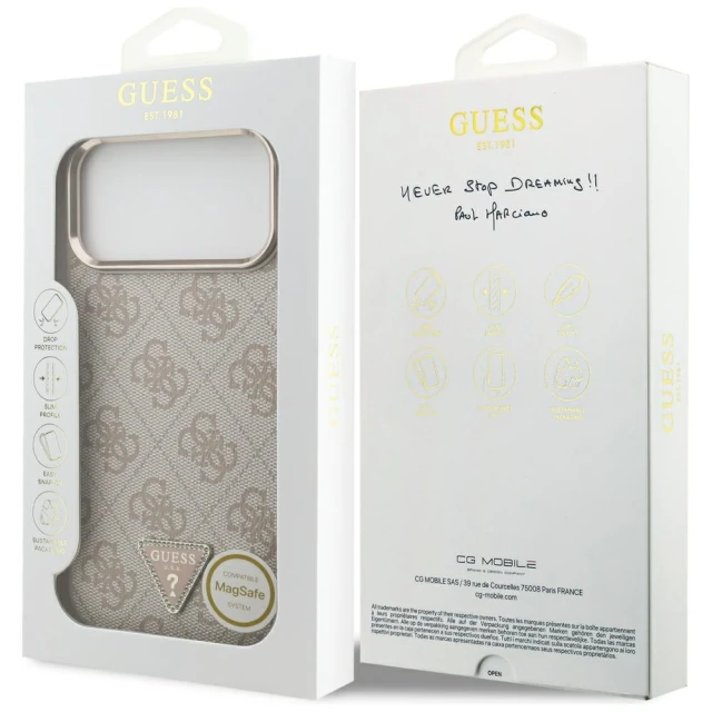 Чохол Guess 4G Triangle Logo для iPhone 18 Pro Max | 17 Pro Max Pink Gold (GUHMP18XP4GTDGMP)