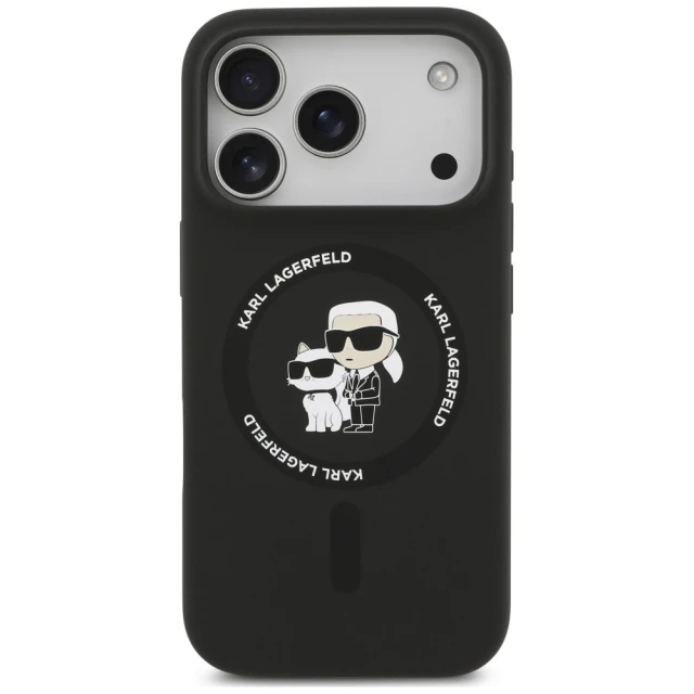 Чохол Karl Lagerfeld Silicone Karl&Choupette Ring для iPhone 18 Pro Max | 17 Pro Max Black (KLHMP18XSCMKCRHK)