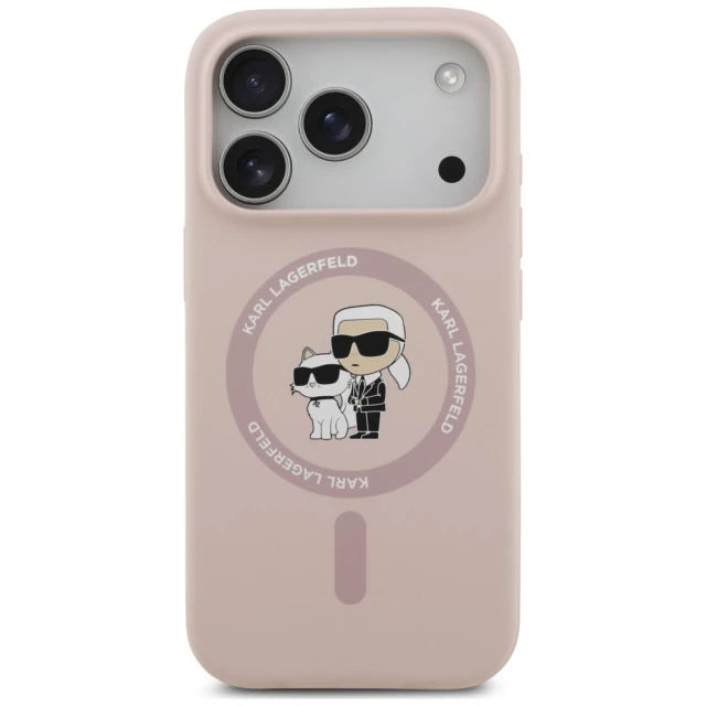 Чохол Karl Lagerfeld Silicone Karl&Choupette Ring для iPhone 18 Pro | 17 Pro Black (KLHMP18LSCMKCRHP)