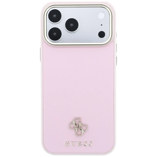 Чохол Guess Saffiano Small 4G & Classic Logo для iPhone 18 Pro | 17 Pro Pink (GUHMP18L6PSA4DMP)