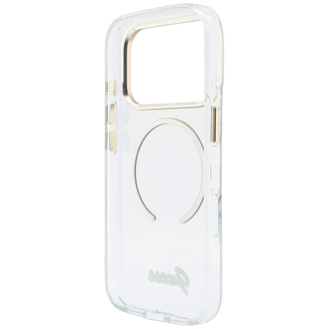 Чохол Guess IML Script Metal для iPhone 18 Pro | 17 Pro Transparent (GUHMP18L5HTCSMST)