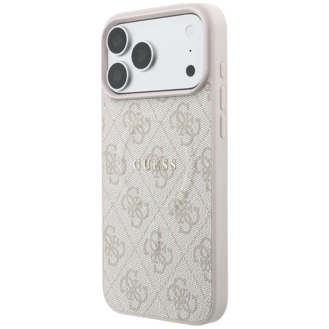 Чохол Guess Embossed 4G Ring Classic для iPhone 18 Pro | 17 Pro Pink (GUHMP18LP4MSEGP)