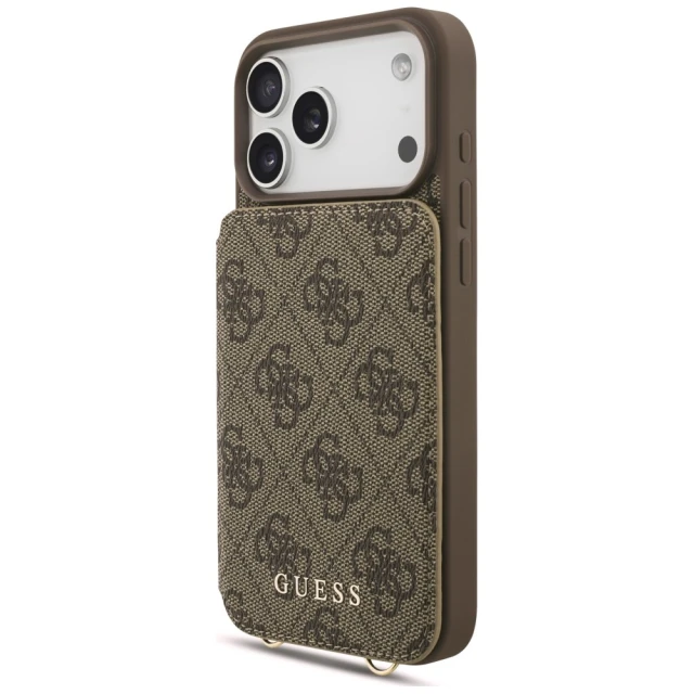 Чохол Guess 4G Crossbody Cardslot для iPhone 12 Pro Max Brown (GUHCP18LCB4GB)
