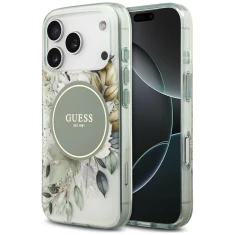 Чохол Guess IML Flower & Tonal Circle для iPhone 18 Pro | 17 Pro Green (GUHMP18LHFWBDCEN)