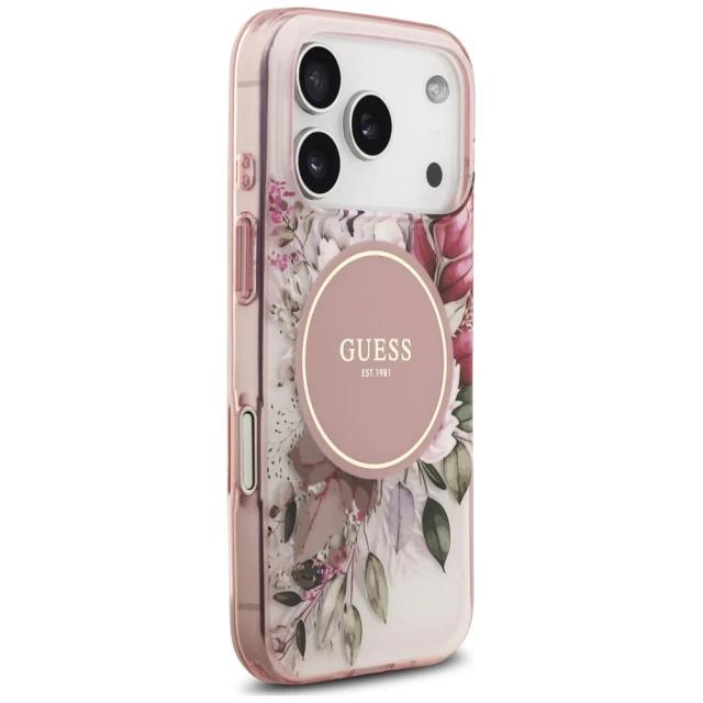 Чохол Guess IML Flower & Tonal Circle для iPhone 18 Pro Max | 17 Pro Max Pink (GUHMP18XHFWBDCEP)
