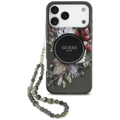 Чохол Guess IML Flowers Pearl Strap для iPhone 18 Pro Max | 17 Pro Max Black (GUHMP18XHFWBRCESK)