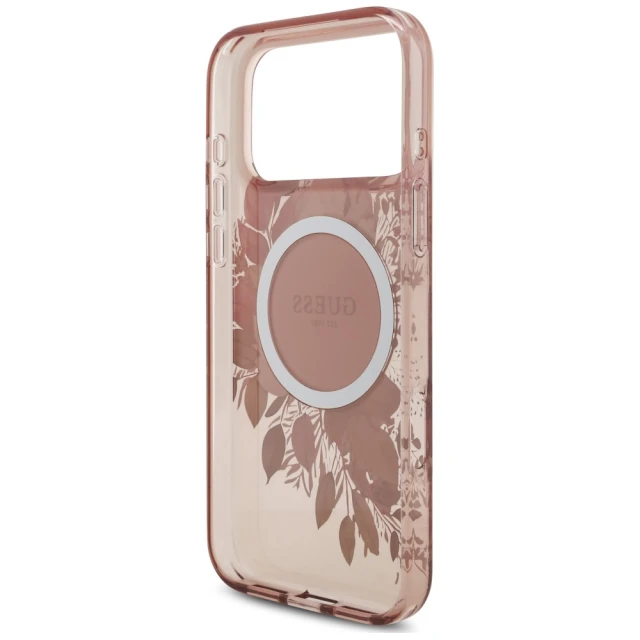 Чохол Guess IML Flowers Pearl Strap для iPhone 18 Pro Max | 17 Pro Max Pink (GUHMP18XHFWBRCESP)