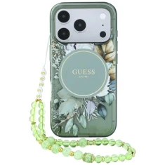 Чохол Guess IML Flowers Pearl Strap для iPhone 18 Pro | 17 Pro Green (GUHMP18LHFWBRCESN)