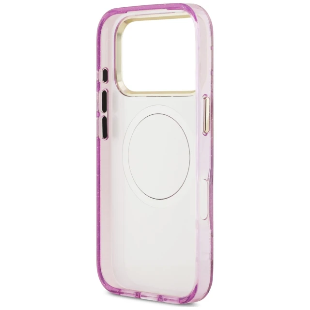 Чохол Guess IML Glitter Flowers Triangle для iPhone 18 Pro Max | 17 Pro Max Purple (GUHMP18XHFLPEDU)