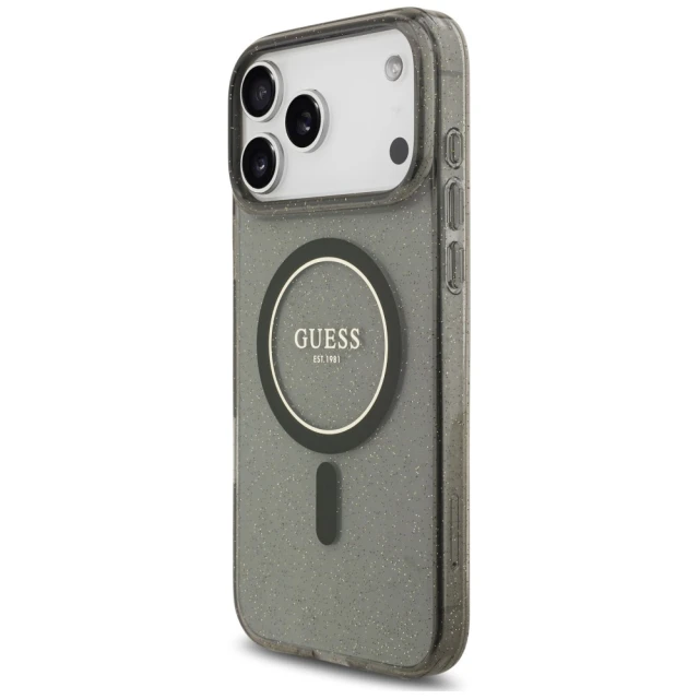 Чохол Guess IML Glitter Pearl Strap для iPhone 18 Pro | 17 Pro Black (GUHMP18LHGCRELSK)