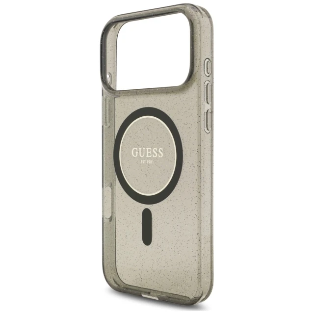 Чохол Guess IML Glitter Pearl Strap для iPhone 18 Pro | 17 Pro Black (GUHMP18LHGCRELSK)