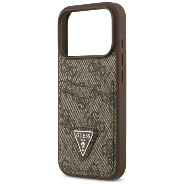 Чохол Guess 4G Double Card Triange для iPhone 18 Pro | 17 Pro Brown (GUHCP18LP4TPW)