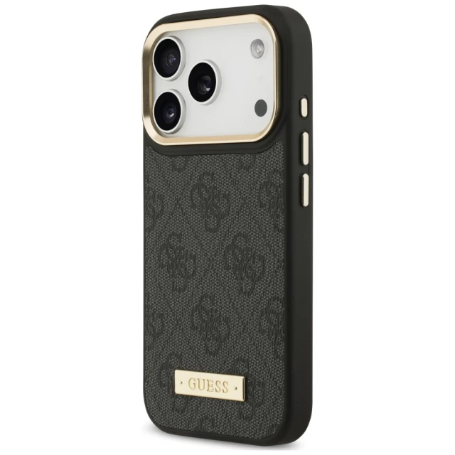 Чохол Guess 4G Logo Plate для iPhone 18 Pro | 17 Pro Black (GUHMP18LU4GPRK)