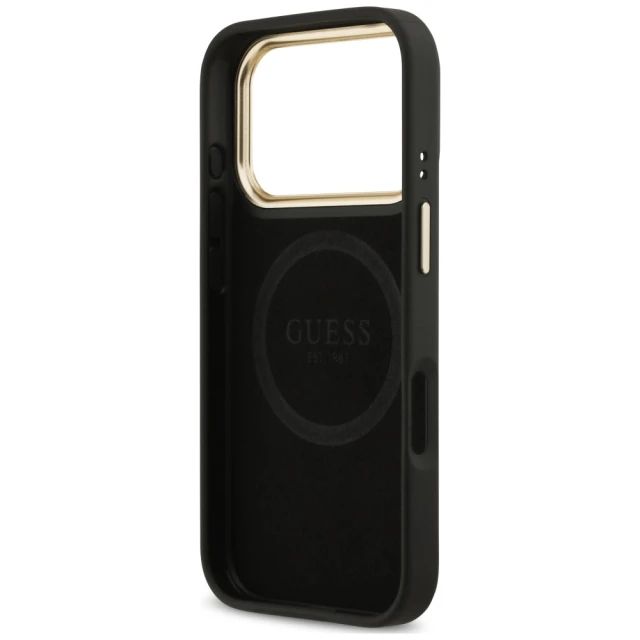 Чохол Guess 4G Logo Plate для iPhone 18 Pro | 17 Pro Black (GUHMP18LU4GPRK)