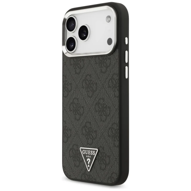 Чехол Guess 4G Triangle Logo для iPhone 18 Pro Max | 17 Pro Max Black Silver (GUHMP18XP4TSRCMK)