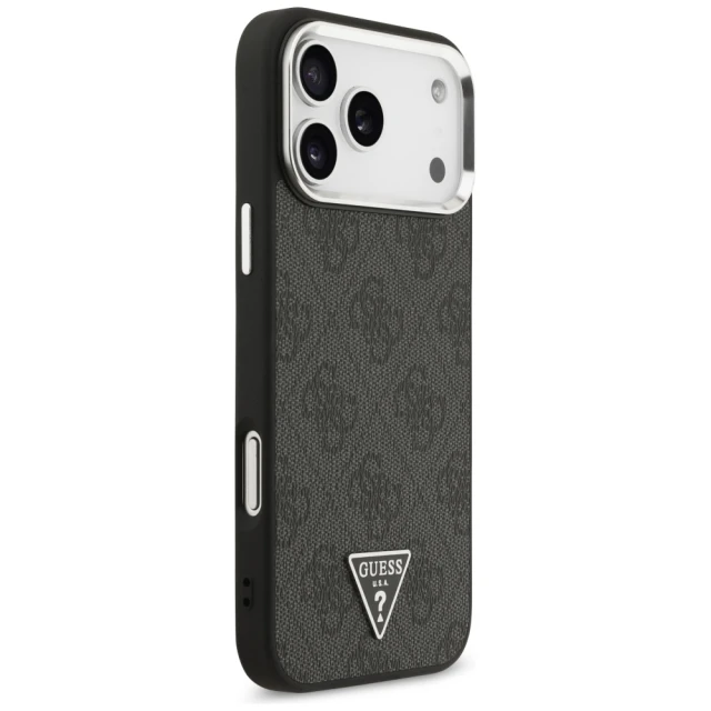 Чехол Guess 4G Triangle Logo для iPhone 18 Pro Max | 17 Pro Max Black Silver (GUHMP18XP4TSRCMK)