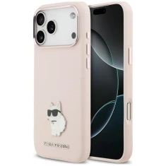 Чохол Karl Lagerfeld Silicone Choupette Metal Pin для iPhone 18 Pro Max | 17 Pro Max Pink (KLHCP18XSMHCNPP)