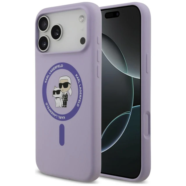 Чохол Karl Lagerfeld Silicone Karl&Choupette Ring для iPhone 18 Pro Max | 17 Pro Max Purple (KLHMP18XSCMKCRHU)