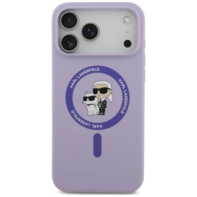 Чохол Karl Lagerfeld Silicone Karl&Choupette Ring для iPhone 18 Pro Max | 17 Pro Max Purple (KLHMP18XSCMKCRHU)