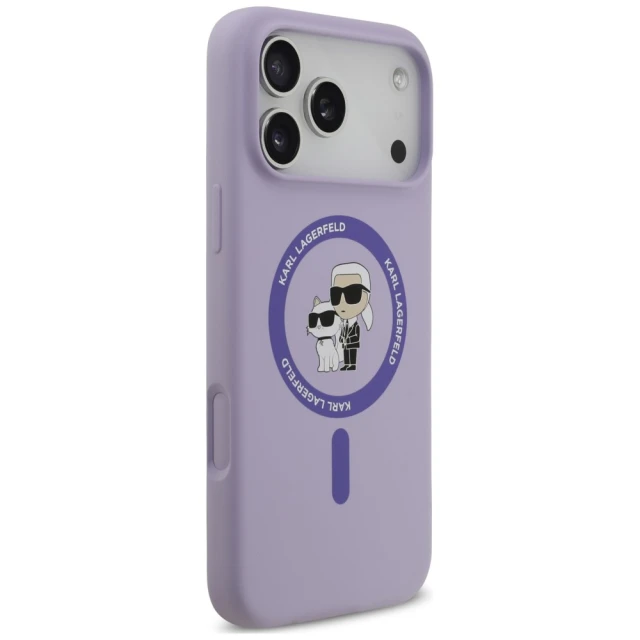 Чохол Karl Lagerfeld Silicone Karl&Choupette Ring для iPhone 18 Pro Max | 17 Pro Max Purple (KLHMP18XSCMKCRHU)