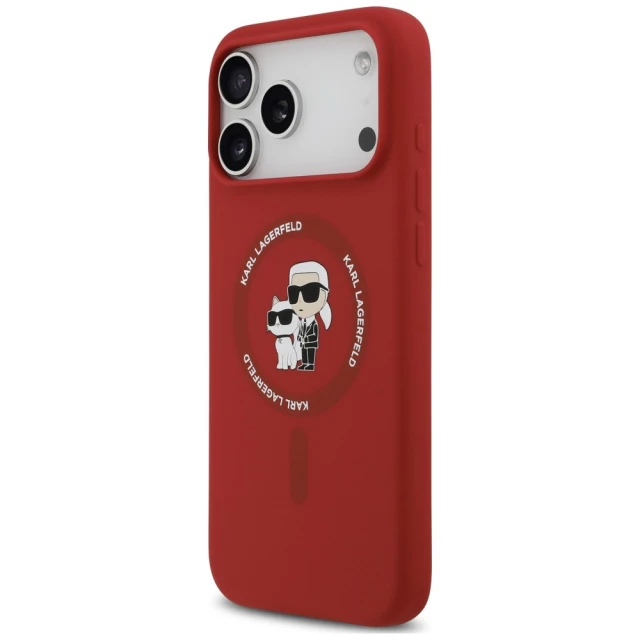 Чохол Karl Lagerfeld Silicone Karl&Choupette Ring для iPhone 18 Pro Max | 17 Pro Max Red (KLHMP18XSCMKCRHR)