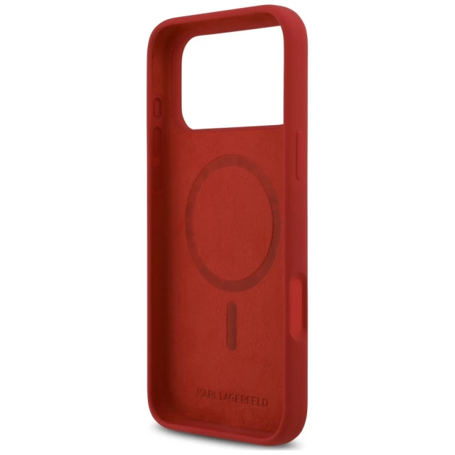 Чохол Karl Lagerfeld Silicone Karl&Choupette Ring для iPhone 18 Pro Max | 17 Pro Max Red (KLHMP18XSCMKCRHR)