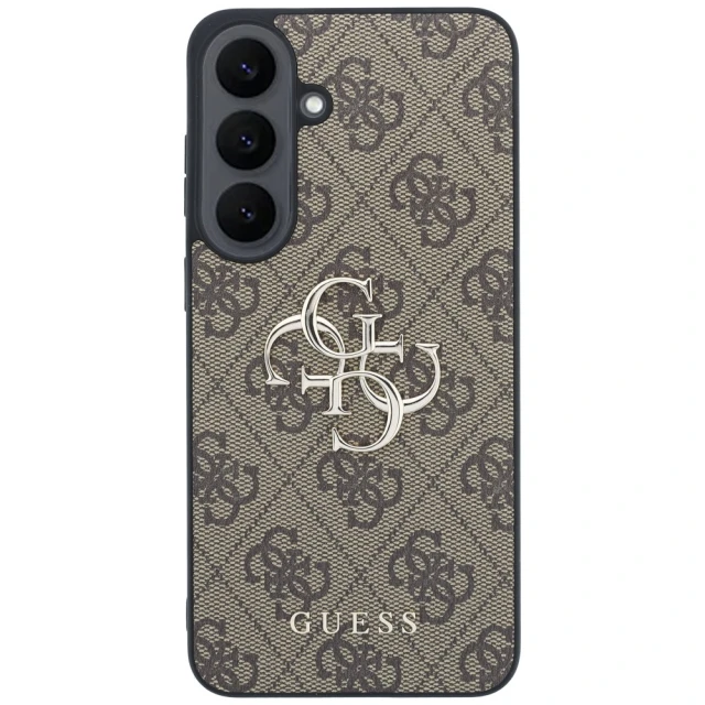 Чохол Guess Leather 4G Metal Logo для Samsung Galaxy S26 FE Brown (GUHCS26FE4GMGBR)