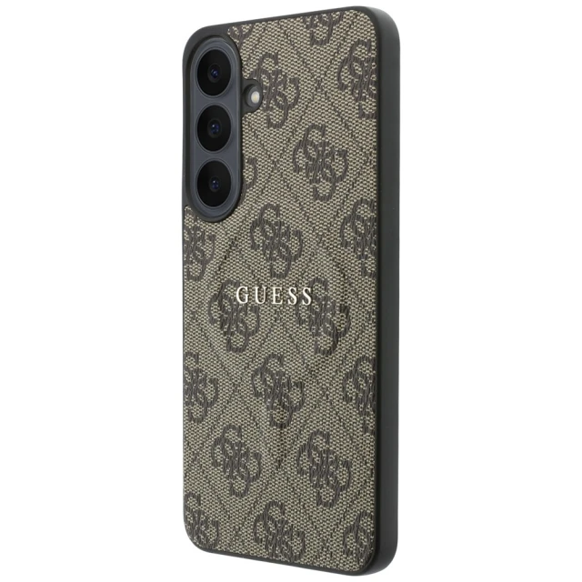 Чохол Guess Embossed 4G Ring Classic Logo для Samsung Galaxy S26 FE Brown (GUHMS26FEP4MSEGW)