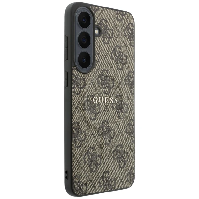 Чохол Guess Embossed 4G Ring Classic Logo для Samsung Galaxy S26 FE Brown (GUHMS26FEP4MSEGW)
