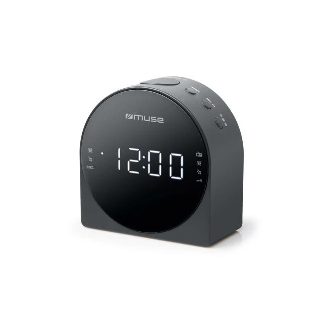 Радіогодинник Muse M-185CR подвійний будильник PLL AUX Black (3700460202415)