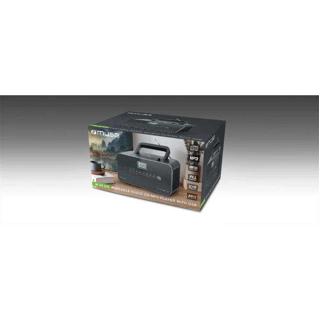 Портативний радіоприймач Muse M-28DG AUX Grey (3700460206314)