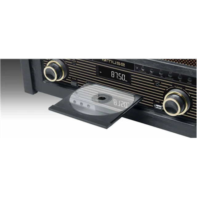 Мікросистема Muse MT-115W з програвачем вінілу USB AUX CD FM Bluetooth White (3700460206413)