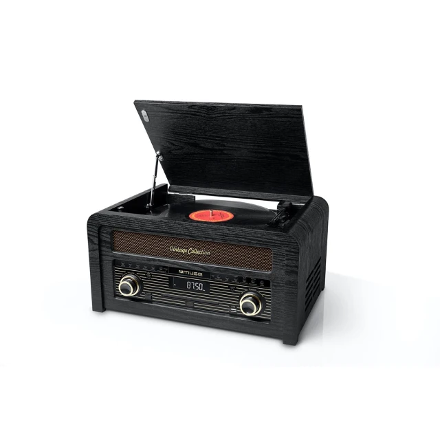 Мікросистема Muse MT-115W з програвачем вінілу USB AUX CD FM Bluetooth White (3700460206413)