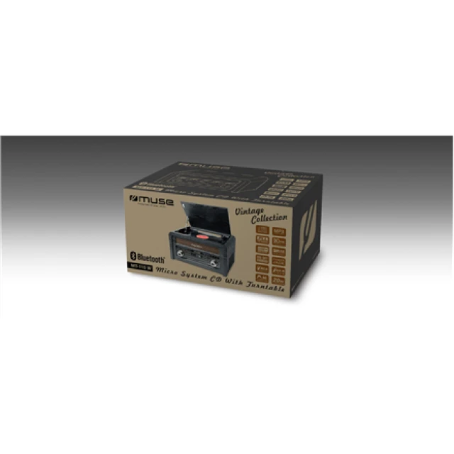 Мікросистема Muse MT-115W з програвачем вінілу USB AUX CD FM Bluetooth White (3700460206413)