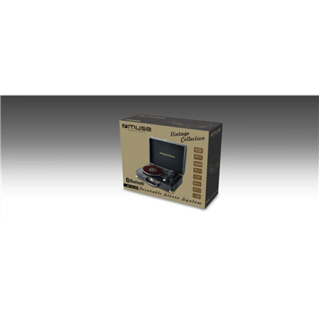 Стереосистема Muse MT-103GD з грамофоном USB AUX Black (3700460207014)