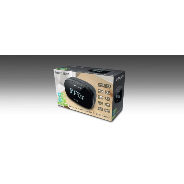 Радіогодинник Muse M-150 CDB DAB+/FM з подвійним будильником Black (3700460207199)