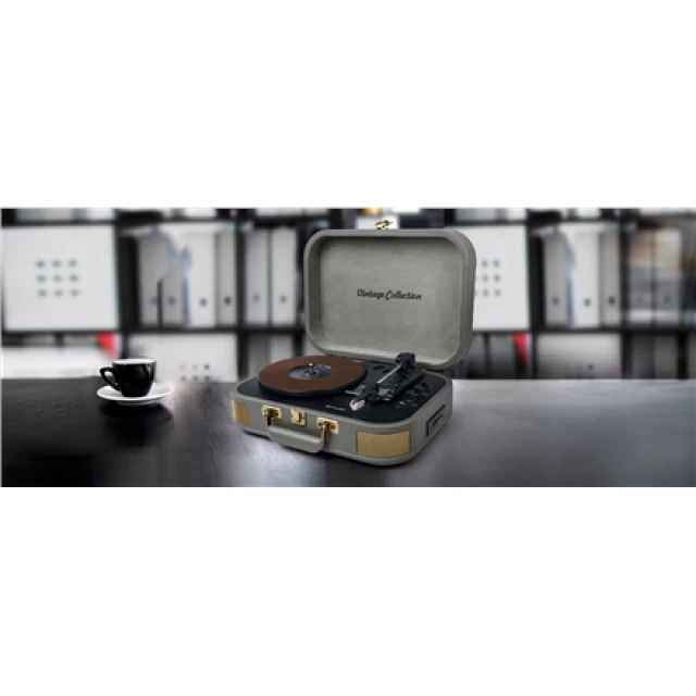 Стереосистема з програвачем Muse MT-201 BTG USB AUX Grey (3700460207861)