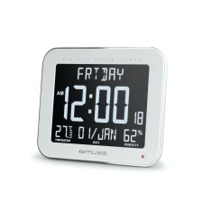 Настінний годинник Muse M-090 WMC з функцією будильника White (3700460209827)