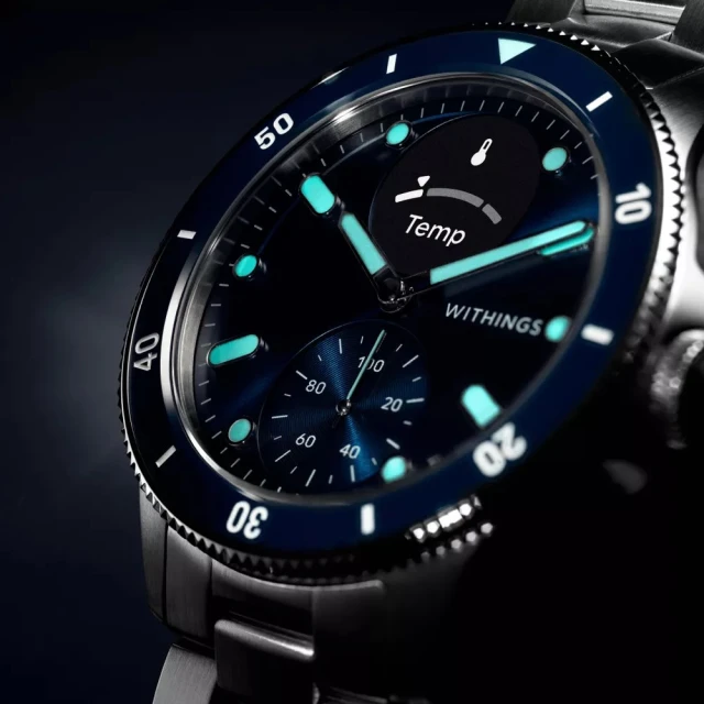 Смарт-годинник Withings ScanWatch Nova 42 мм Blue (3700546708732)