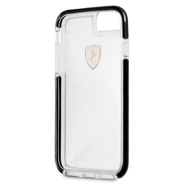 Чехол Ferrari для iPhone 7/8 | SE2020 Shockproof Hard Case Transparent/Black (FEGLHCP7BK)