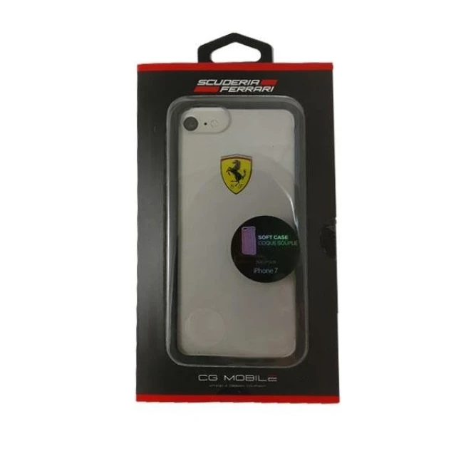 Чохол Ferrari для iPhone 7/8 | SE2020 | SE2022 Hard Case Transparent/Black (FEHCRFP7BK)