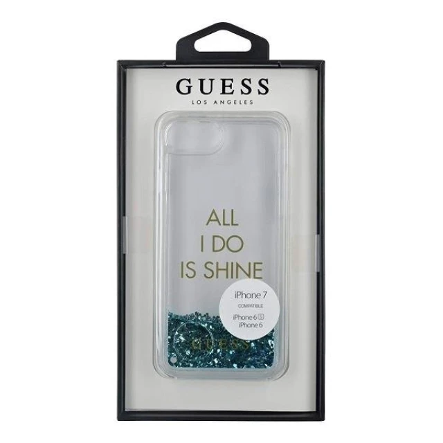 Чохол Guess Liquid Glitter Party для iPhone SE 2020/8/7 Blue (GUHCP7GLUQBL)