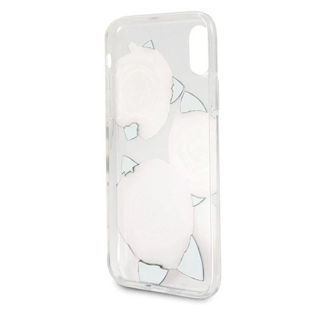 Чохол Guess Flower Desire Red Rose для iPhone X Transparent (GUHCPXROSTR)