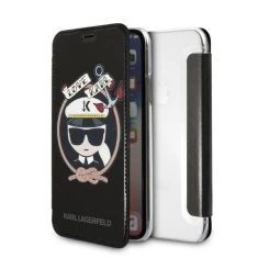Чохол Karl Lagerfeld Signature Glitter для iPhone X | XS Black (KLFLBKPXKSB)
