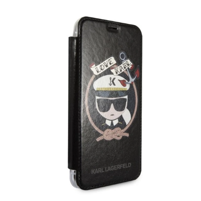 Чохол Karl Lagerfeld Signature Glitter для iPhone X | XS Black (KLFLBKPXKSB)