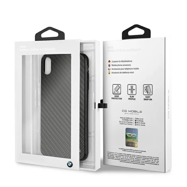 Чохол BMW для iPhone XS Max Siganture Carbon Black (BMHCI65MBC)